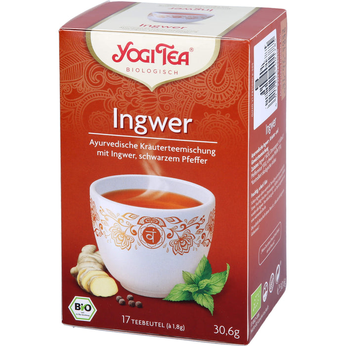 YOGI TEA Ingwer ayurvedische Kräuterteemischung, 17 pc Sac filtrant