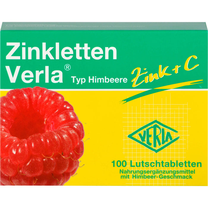 Zinkletten Verla Typ Himbeere Tabletten, 100 pc Tablettes