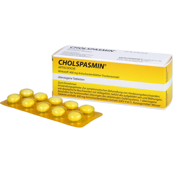 CHOLSPASMIN Artischocke Tabletten, 30 pcs. Tablets