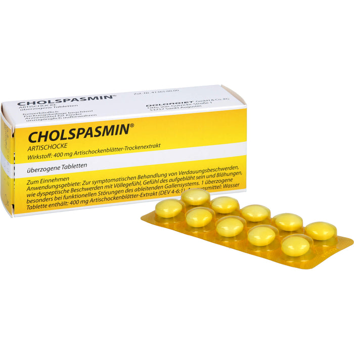 CHOLSPASMIN Artischocke Tabletten, 30 pcs. Tablets