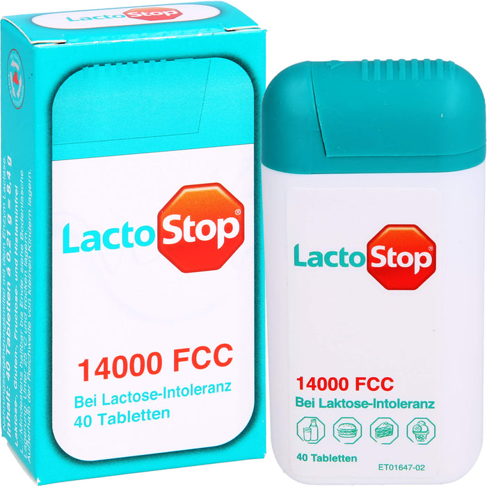 LactoStop 14000 FCC bei Lactose-Intoleranz Tabletten, 40 pc Tablettes