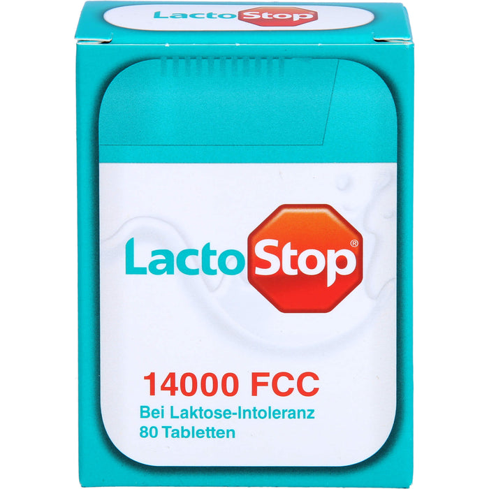 LactoStop 14000 FCC Spender bei Lactose-Intoleranz, 80 pc Tablettes