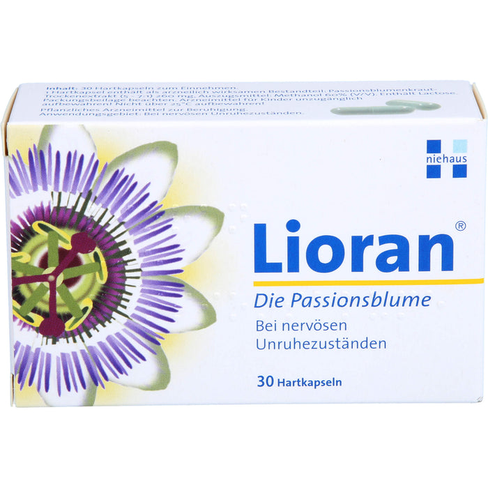 Lioran die Passionsblume Hartkapsseln bei nervösen Unruhezuständen, 30 St. Kapseln