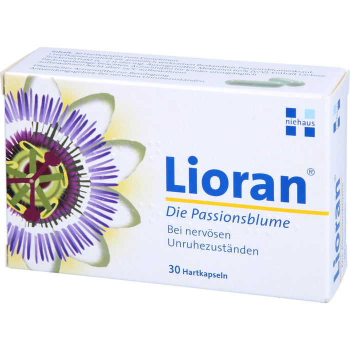 Lioran die Passionsblume Hartkapsseln bei nervösen Unruhezuständen, 30 St. Kapseln