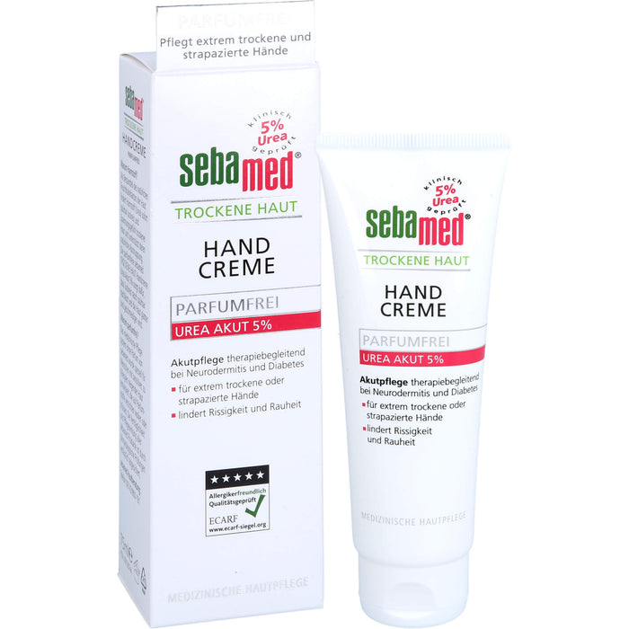 sebamed Trockene Haut Parfumfrei Handcreme Urea 5%, 75 ml Cream