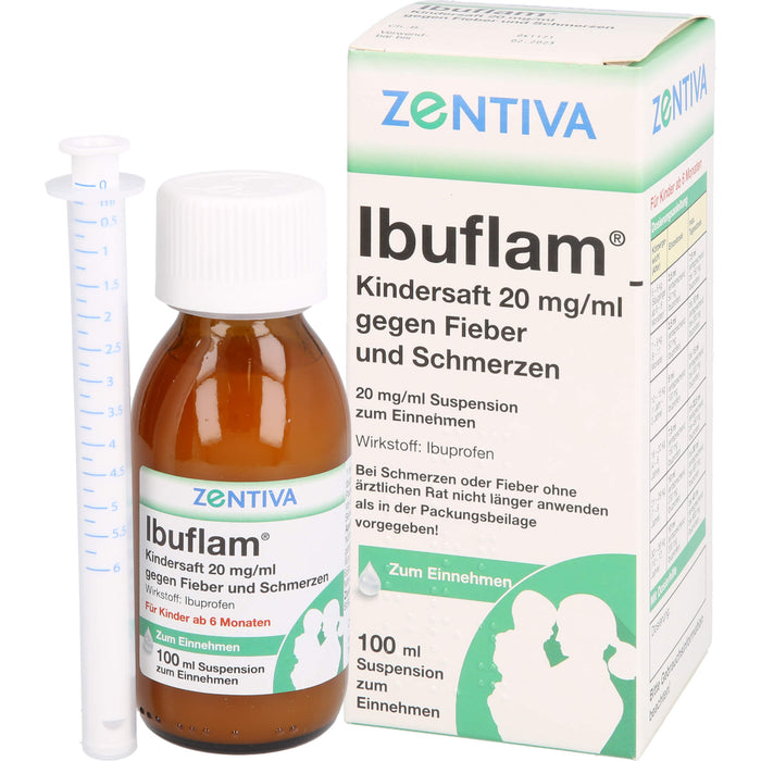 Ibuflam Kindersaft 2 %, 100 ml Solution