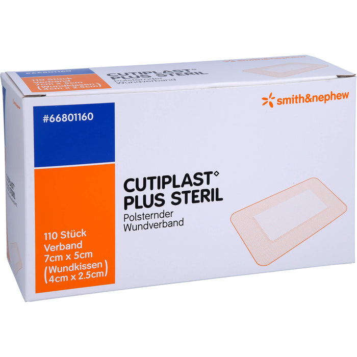 CUTIPLAST Plus steril 5 x 7 cm polsternder Wundverband, 110 St. Wundauflagen