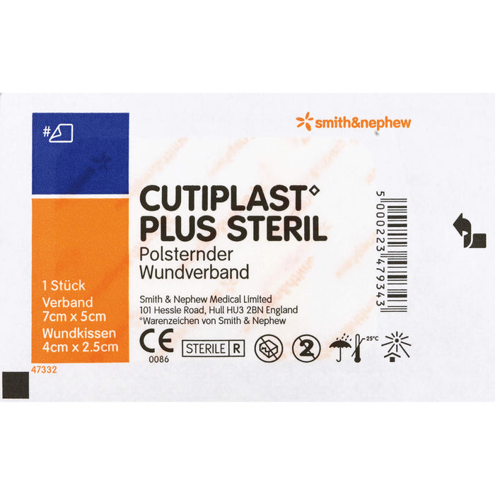 CUTIPLAST Plus steril 5 x 7 cm polsternder Wundverband, 110 pc Pansements