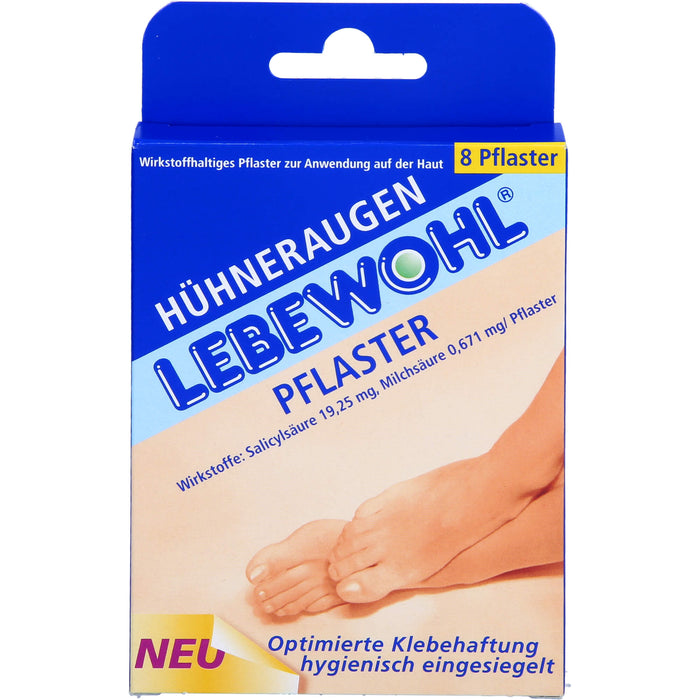 Lebewohl Huehneraugenpfl. normal Pfl., 8 St. Pflaster