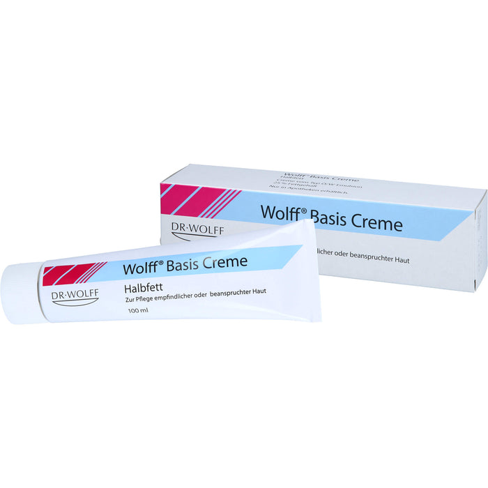 Wolff Basis Creme zur Pflege empfindlicher oder beanspruchter Haut, 100 ml Creme