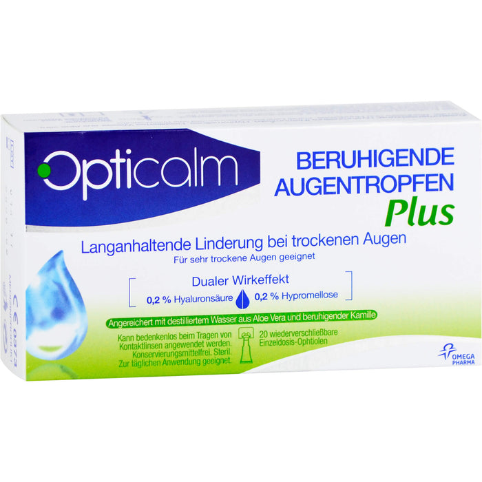 Opticalm Beruhigende Augentropfen Plus, 20 pcs. Solution