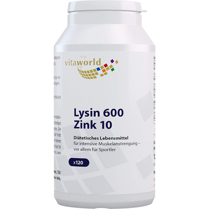 vitaworld Lysin 600 Zink 10 Kapseln, 120 pc Capsules