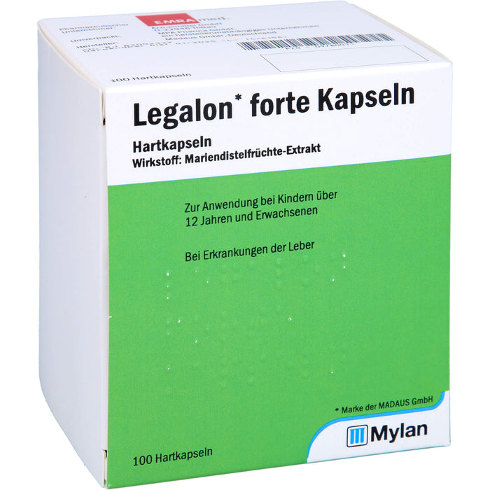 MADAUS Legalon forte Kapseln bei Erkrankungen der Leber, 100 pc Capsules