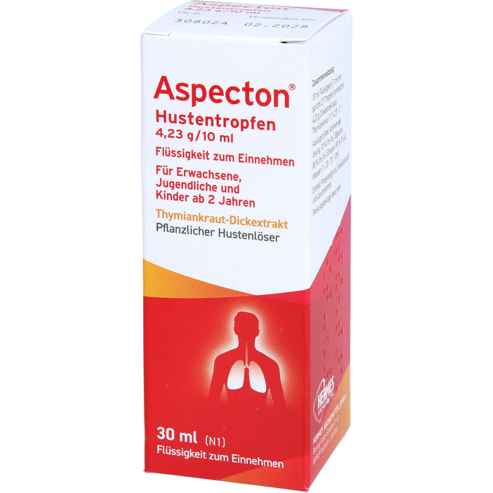 Aspecton Hustentropfen pflanzlicher Hustenlöser, 30 ml Solution