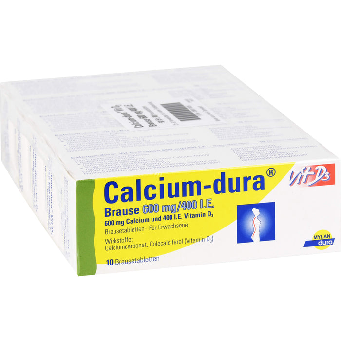 Calcium-dura Vit D3 Brause 600 mg/ 400 I.E. Brausetabletten, 50 pcs. Tablets