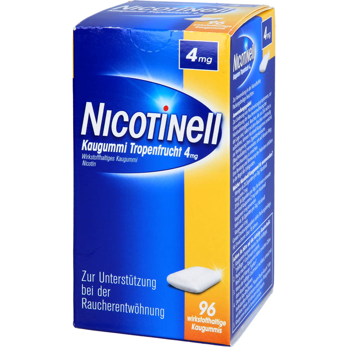 Nicotinell Tropenfrucht Kaugummi 4 mg zur Raucherentwöhnung, 96 pcs. Chewing gum