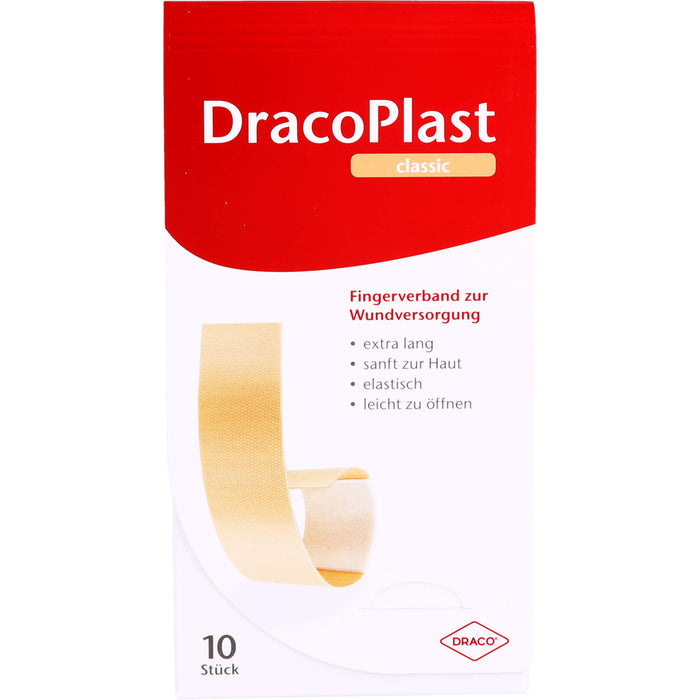 Dracoplast Fingerstrips 12x2cm elastic, 10 St. Pflaster