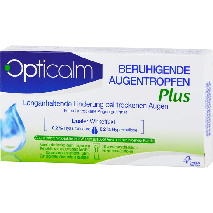 Opticalm Beruhigende Augentropfen Plus, 10 pcs. Single-dose pipettes