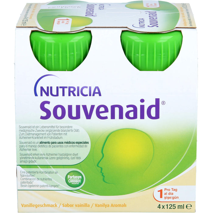 NUTRICIA Souvenaid Vanillegeschmack Trinkflaschen, 4 pc Bouteilles