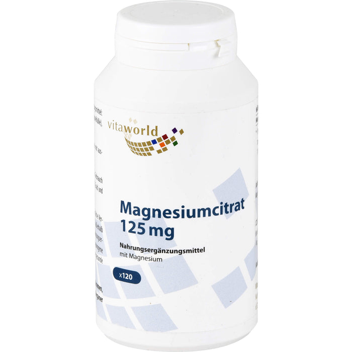 Vitaworld Magnesiumcitrat 125 mg Kapseln, 120 pc Capsules