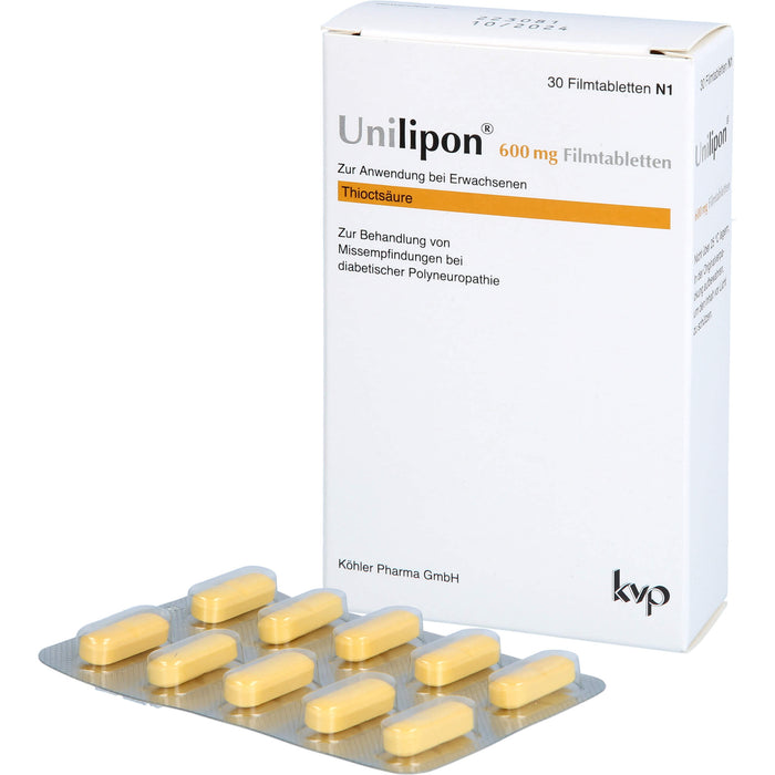 Unilipon 600 mg Filmtabletten, 30 St FTA