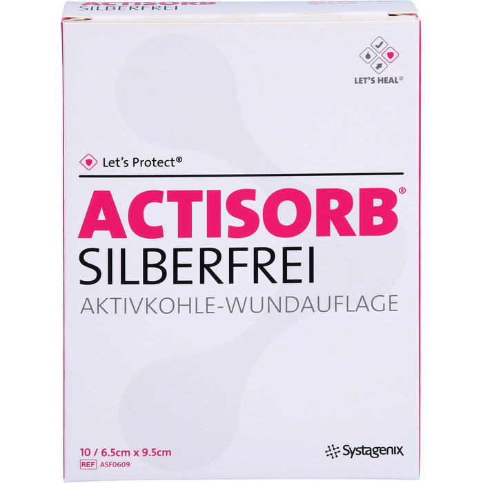 ACTISORB SILBERFREI 6,5x9,5 cm, 10 St KOM