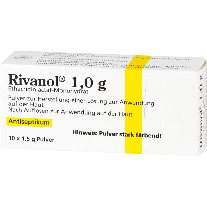 Rivanol 1,0 g Pulver Antiseptikum, 10 pcs. Sachets