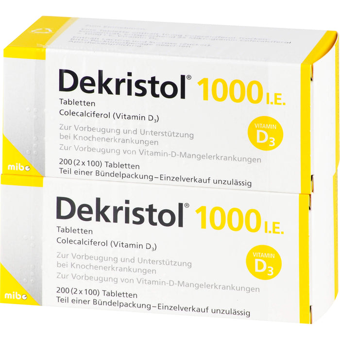 Dekristol 1.000 I.E. Tabletten, 200 pcs. Tablets