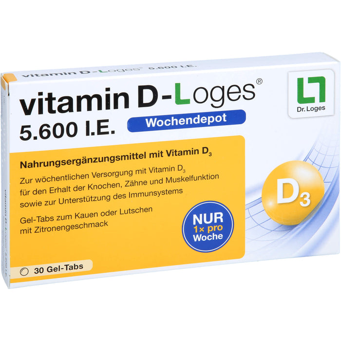 vitamin D-Loges 5.600 I.E. Gel-Tabs, 30 St. Tabletten