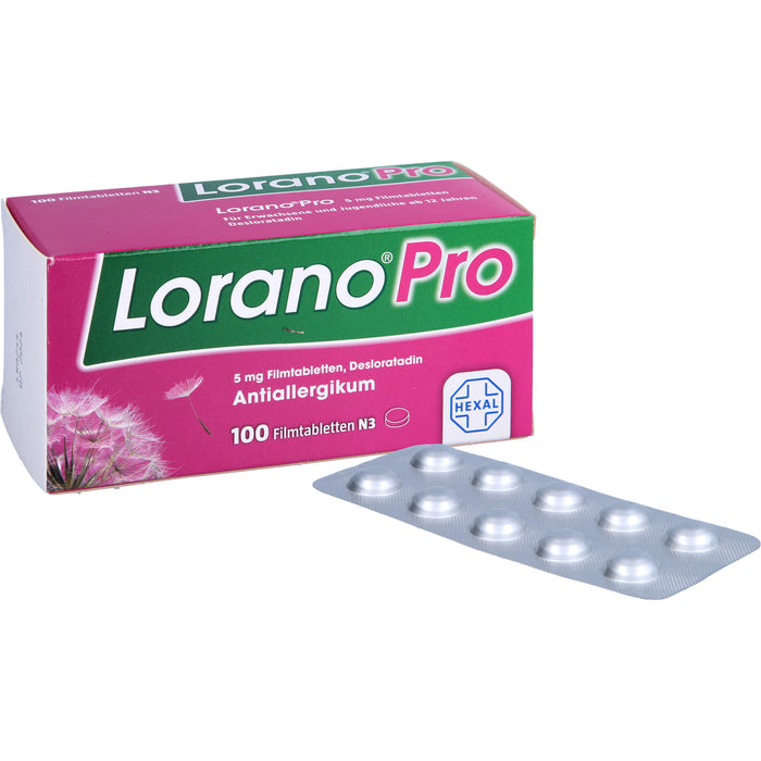 Lorano Pro 5 mg Filmtabletten Antiallergikum, 100 pcs. Tablets