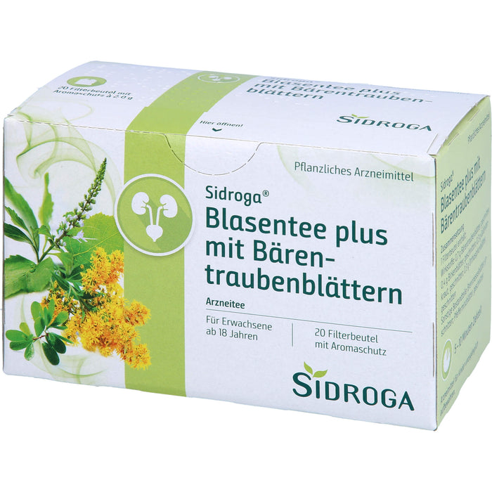 Sidroga Blasentee plus mit Bärentraubenblättern, 20 pcs. Filter bag