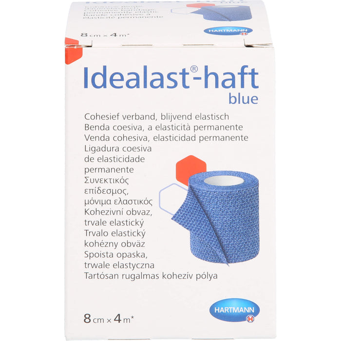 Idealast-haft color Binde 8cmx4m blau, 1 pcs. Bandage