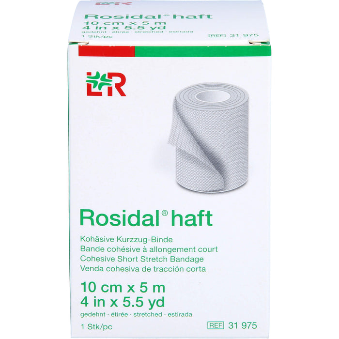 Rosidal haft Kompress.Bind. 10cmx5m, 1 pcs. Bandage