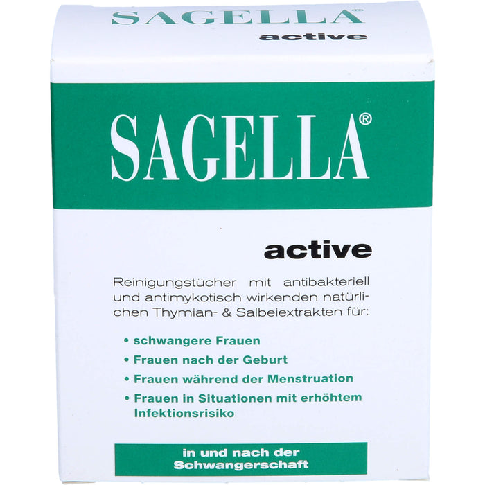 SAGELLA active Reinigungstücher in und nach der Schwangerschaft, 10 pc Tissus