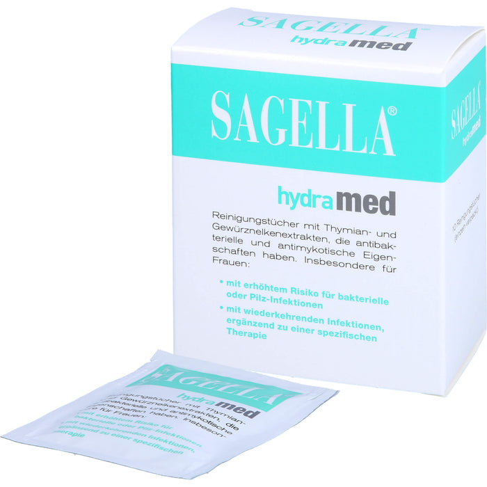 SAGELLA hydramed Intim-Reinigungstücher, 10 pc Tissus