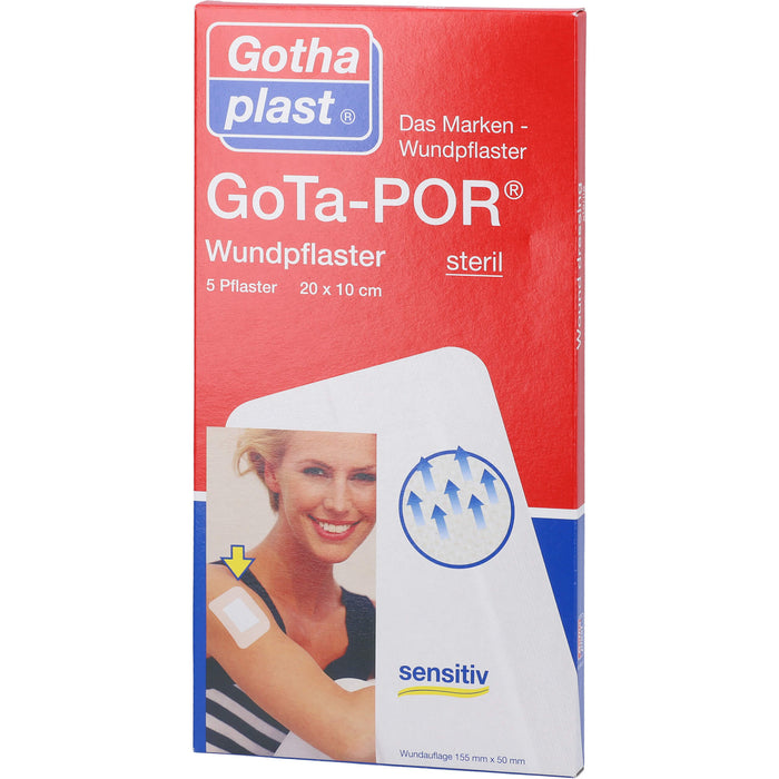 GoTa-POR Wundpflaster steril 20 x 10 cm, 5 pcs. Patch