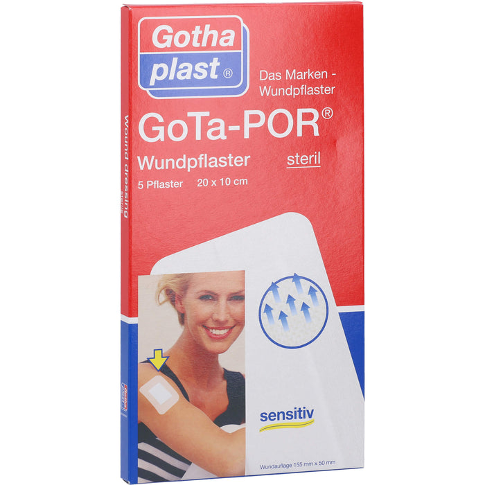 GoTa-POR Wundpflaster steril 20 x 10 cm, 5 pc Pansement