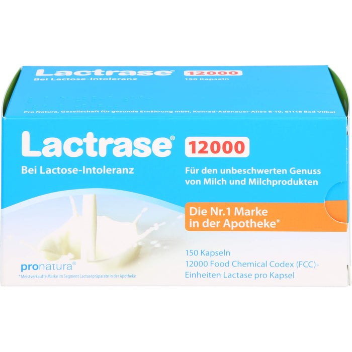 Lactrase 12000 bei Lactose-Intoleranz Kapseln, 150 pcs. Capsules