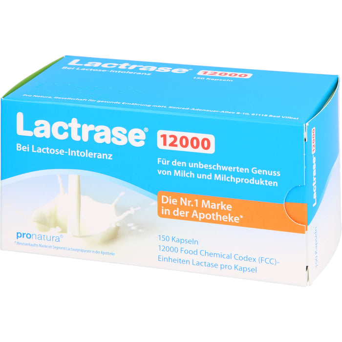 Lactrase 12000 bei Lactose-Intoleranz Kapseln, 150 pcs. Capsules