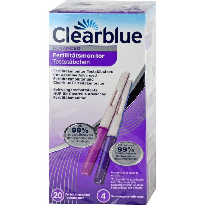 Clearblue Fertilitätsmonitor Advanced Teststäbchen, 24 St. Teststreifen