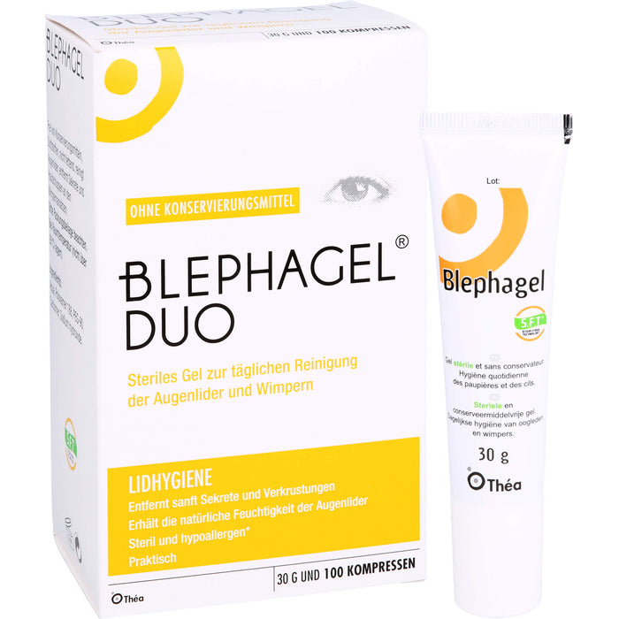 BLEPHAGEL DUO steriles Reinigungsgel zur Lidhygiene, 1 St. Kombipackung