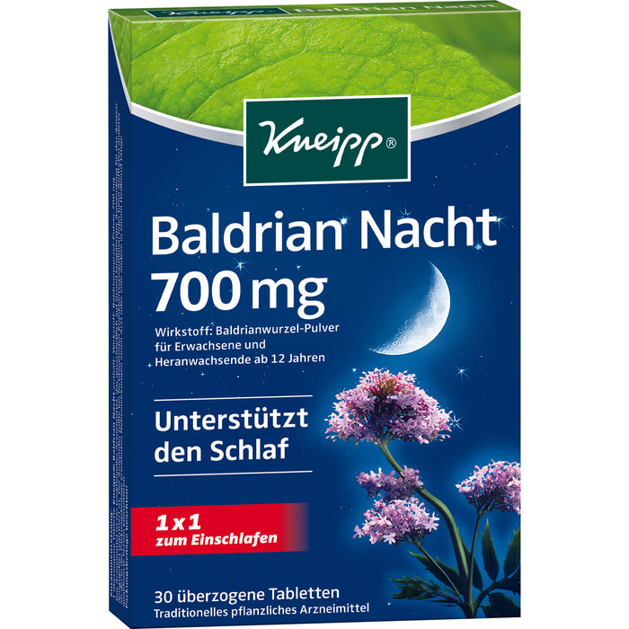 Kneipp Baldrian Nacht 700 mg Tabletten, 30 pcs. Tablets