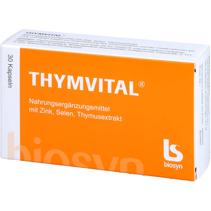 THYMVITAL Kapseln mit Thymusextrakt, Selen und Zink, 30 pc Capsules