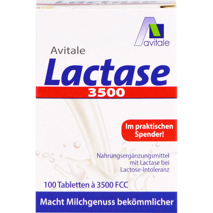 Avitale Lactase 3500 Tabletten, 100 pc Tablettes