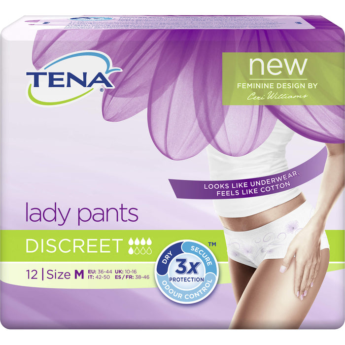 TENA Lady Pants Discreet M, 12 pcs. Nappy trousers