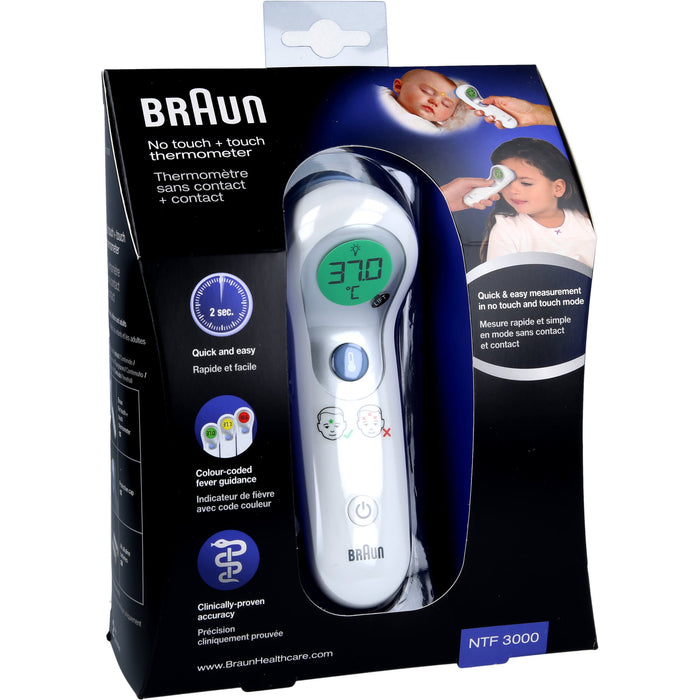 Braun NTF3000 No-Touch u. Stirnthermometer, 1 St