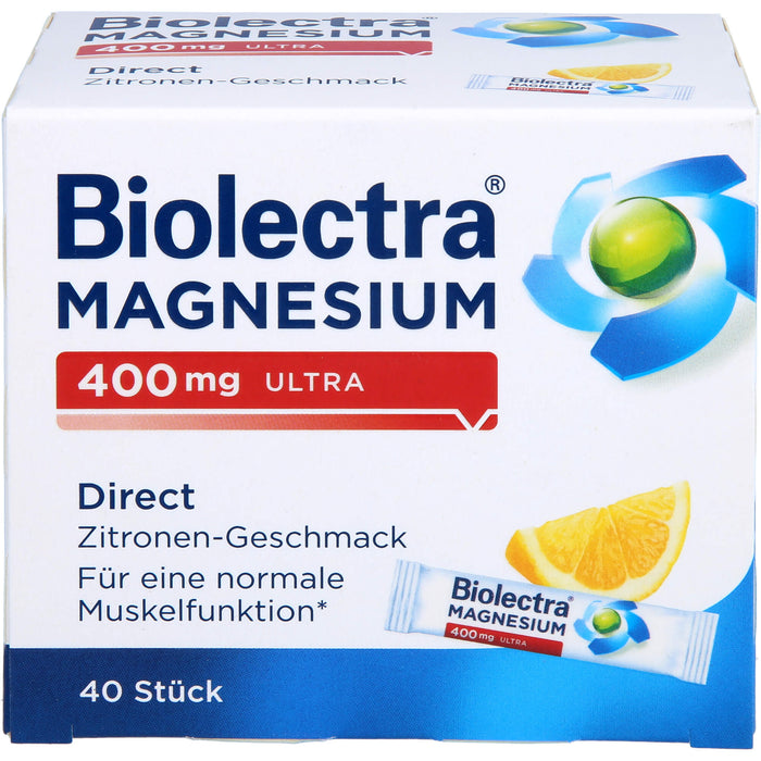 Biolectra Magnesium 400 mg ultra direct Zitronengeschmack, 40 St. Beutel