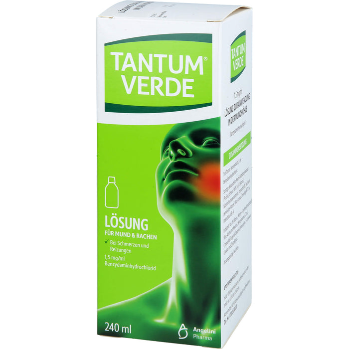 TANTUM VERDE Lösung bei Schmerzen und Reizungen im Mund- und Rachenraum, 240 ml Lösung