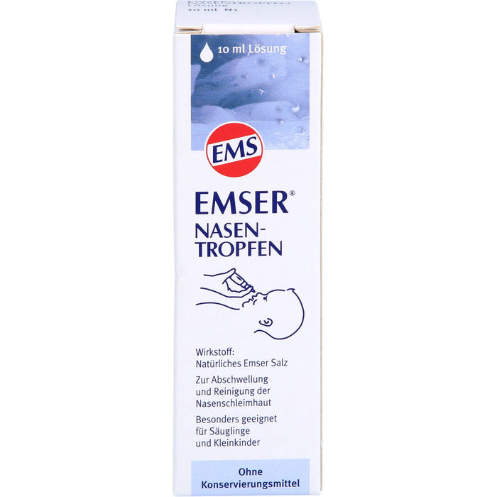 EMSER Nasentropfen zur Abschwellung und Reinigung der Nasenschleimhaut, 10 ml Lösung