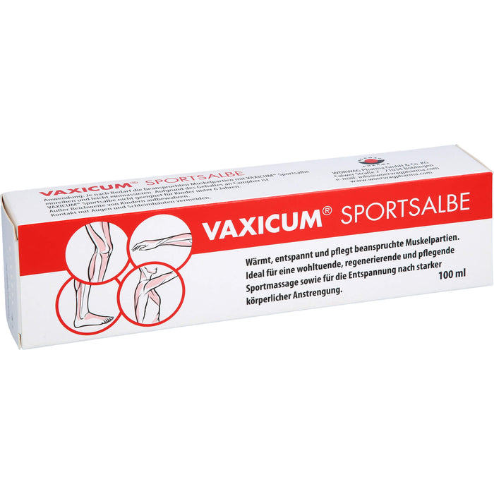 VAXICUM Sportsalbe wärmt, entspannt und pflegt beanspruchte Muskelpartien, 100 ml Ointment